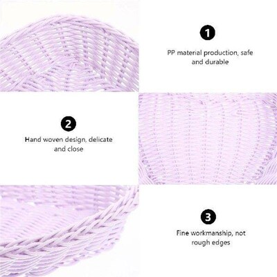 Heart-shaped Storage Baskets Pink PP Lightweight Kitchen