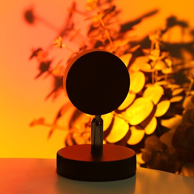 Sunset Lamp Rainbow Projector Night Light Led Desk Lamp Deco
