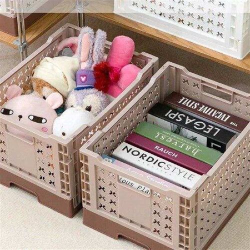 6 Colors Foldable Storage Basket with Handle Collapsible