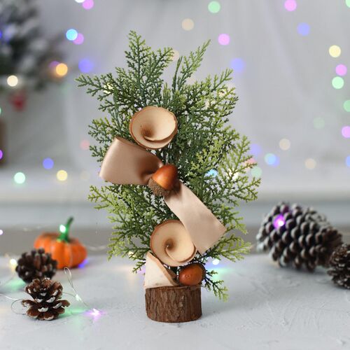 25CM Christmas Pine Needle Tree Desktop Showcase Mini Chris