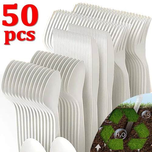 Disposable Cutlery Natural Corn Degradable Fork Spoon Knife
