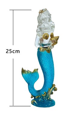 优艺诗创意水晶树脂树脂美人鱼家居装饰摆件工艺品地中海风格