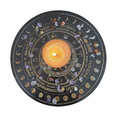 Pendulum Board Engrave Star Sun Moon Tarot Altar Divination