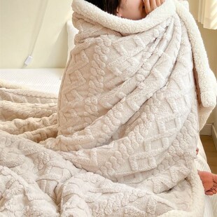 Large Sherpa Fleece Blanket Throw Fur Warm Sofa Bed Soft