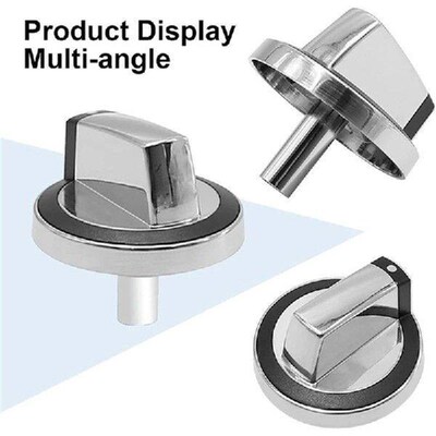 5 Pack Universal Cooktop Knob Round Metal Control Durable