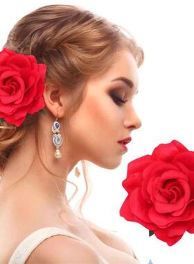 Flamenco+Flowers+For+Hair+DIY+Headdress+For+Bridal+Flocking