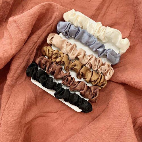 3/5/6Pcs Elegant Ponytail Holder Rubber Band Elastic Hairban