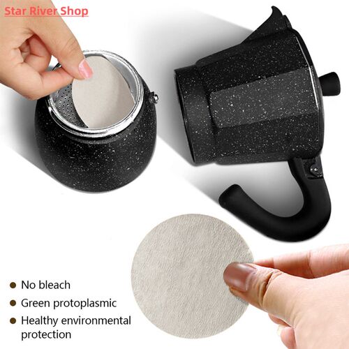 100Pcs Round Coffee Filter Paper 56mm 60mm 68mm For Espresso