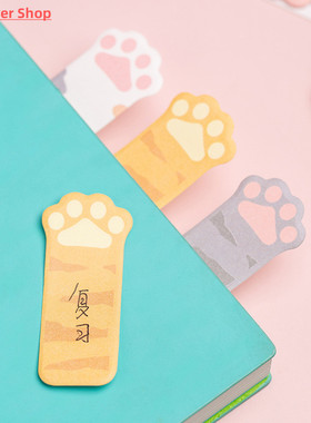 Mengtai Cute Cat Paw Sticky Notes Memo Pad Diary Stationary