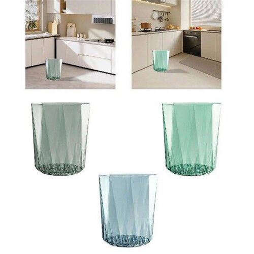 Open Top Transparent Trash Can 10 L Fashion for Guestroom