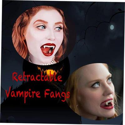 Halloween Retractable Vampire Teeth Dentures Halloween Cospl