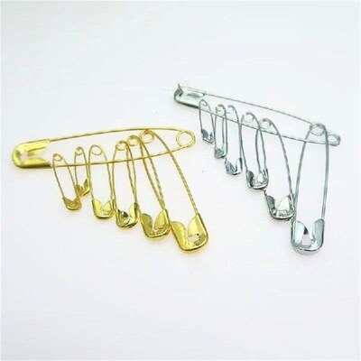 100Pcs Safety Pins Metal Clothing Fastening Clip Pin