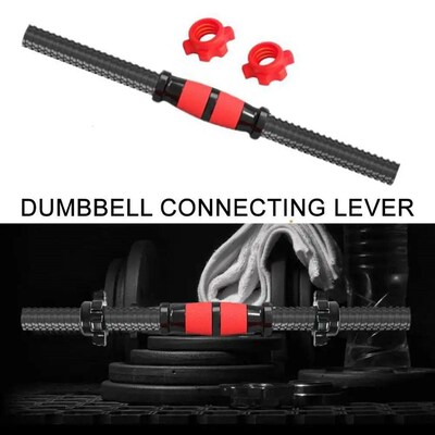 Threaded Dumbbell Handle Bar Extension Bar Set Adjustable Du