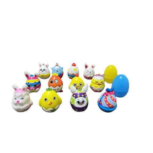 6/12/18Pcs Cartoon Easter Bunny Slow Rebound Easter Egg for