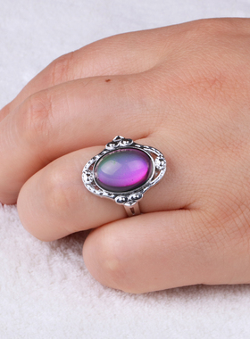 Changing Color Mood Rings for Women Emotion Feeling Adjustab