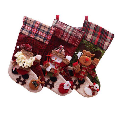 Christmas stocking decorations Santa stockings圣诞袜