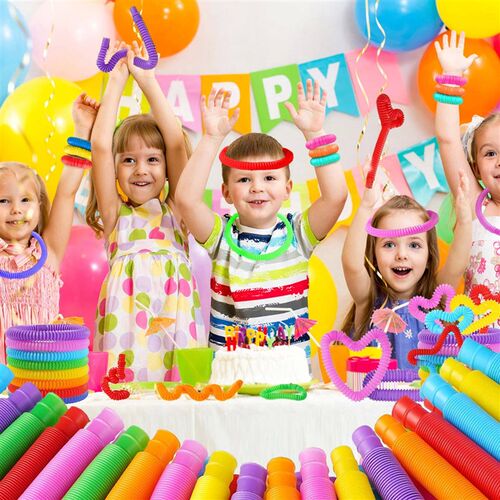10-30PCS Colorful Telescopic Tubes Fidget Toys Plastic Senso