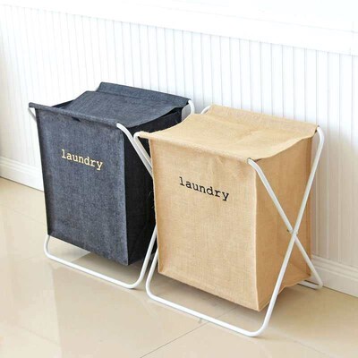 Natural jute large dirty laundry basket sorting storage bask