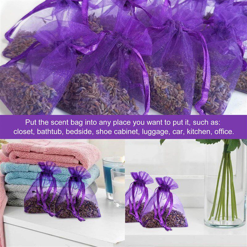 Jue-Fish Lavender Scented Pouch for Cars, Home, Wardrobes, S