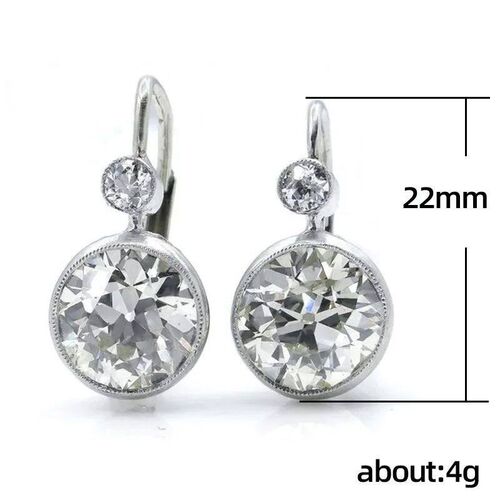Huitan Luxury Silver Color White Cubic Zircon Brilliant Wome