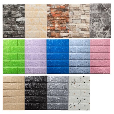 35X77cm Foam 3D Wall ers Brick Self Adhesive Wallpaper Panel