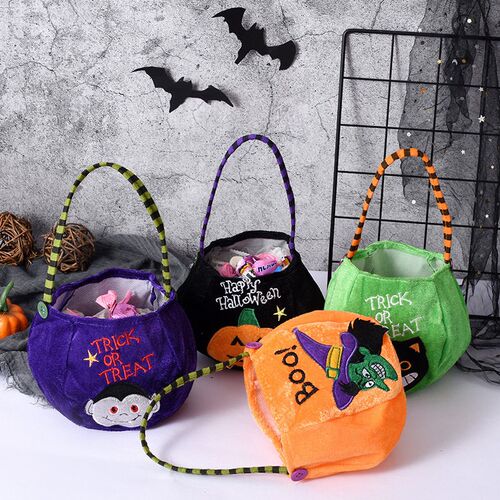 Halloween candy bag decoration, hand-held pumpkin bag, kind