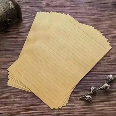 3Ps Red Linen Envelope Letter Set Chinese Style Vintage Love