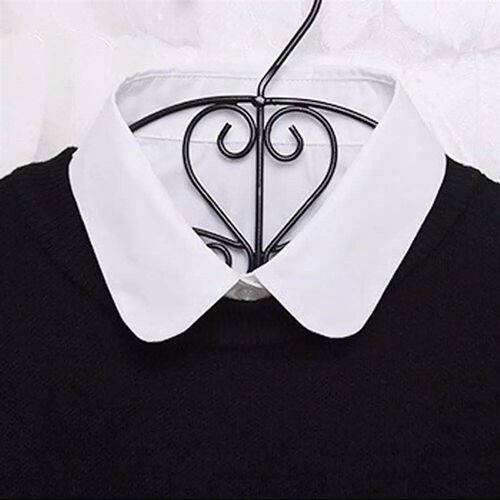 Women Solid Shirt Vintage Clothes Accessories Lace Detachabl