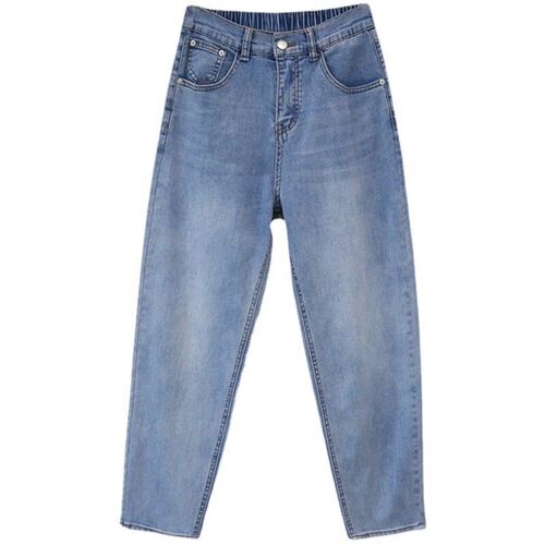 Large Size Womens Pants Jeans 2025 High Waist Loose Straigh