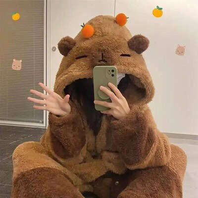Winter Capybara Cosplay Costume Robes Adult Kigurumi Unicorn