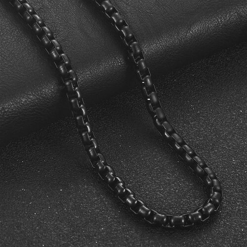 2/3/4/5mm Mens Black Color Plated Stainless Steel Square