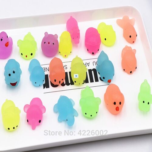 5pcs/pack Mochi Squishy Squeeze Cat Cute Antistress Squish