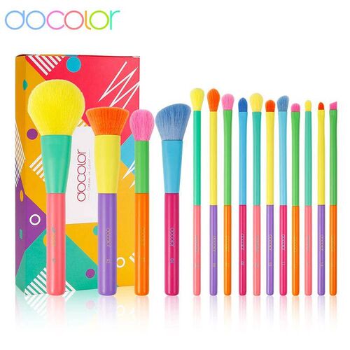 Docolor Colorful Makeup brushes set Cosmetic Foundation