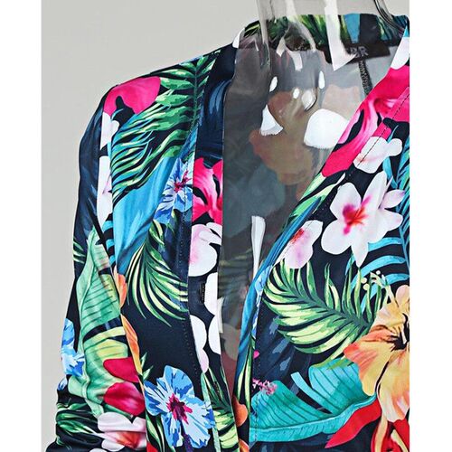 New Women Long Sleeve Slim Bodysuit Summer Floral Printed De