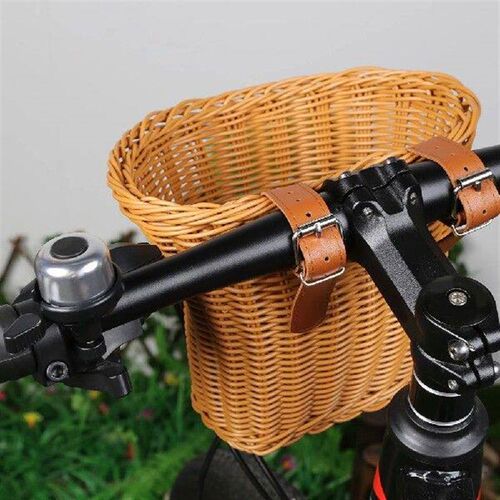Braided Bicycle Basket Bicycle Bell Bicycle Storage Pannier