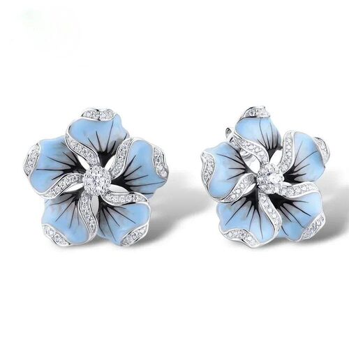Delysia King Women rendy Creative Zircon Flower Earring Hot