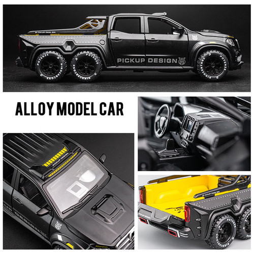 1:28 X-Class 6*6 Wheel Alloy Pickup Car Model Diecast & Toy