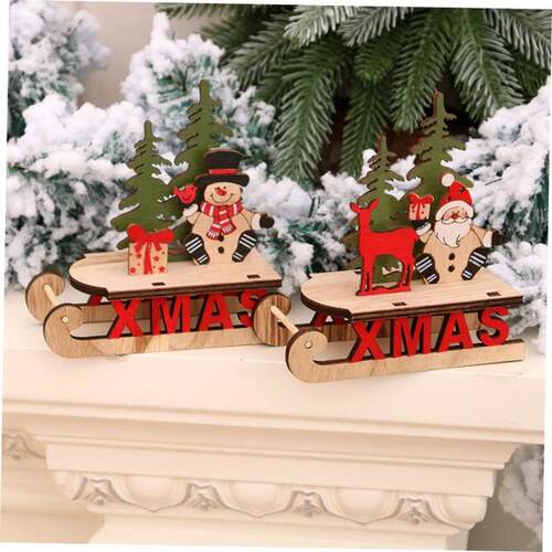 Christmas Table Window Wooden Assembly Decoration圣摆件诞节