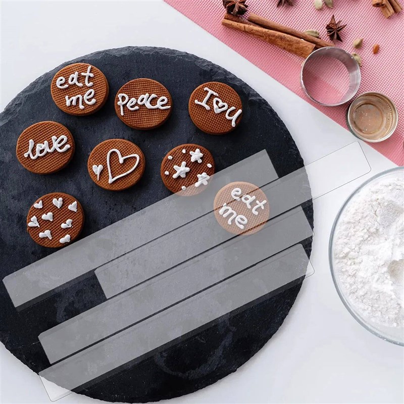 2Pcs Acrylic Rolling Pin Spacers Dough Thickness Guides Meas - 实物图