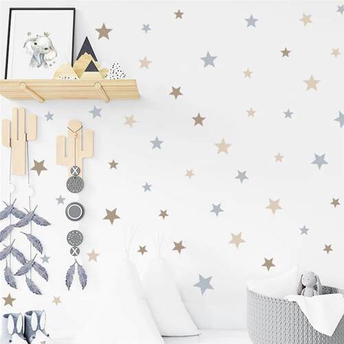 Cartoon Stars Beige Wall ers Removable Nursery Wall Decals P