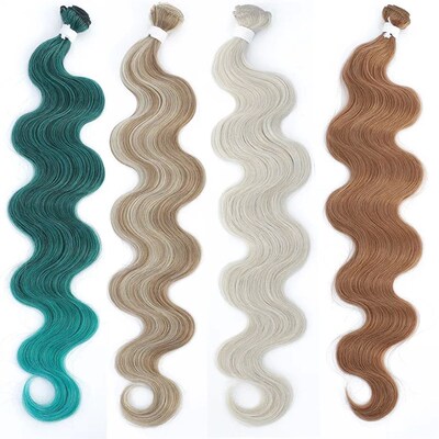Colorful Body Wave Hair Bundles 613 Piano Blonde Natural Syn