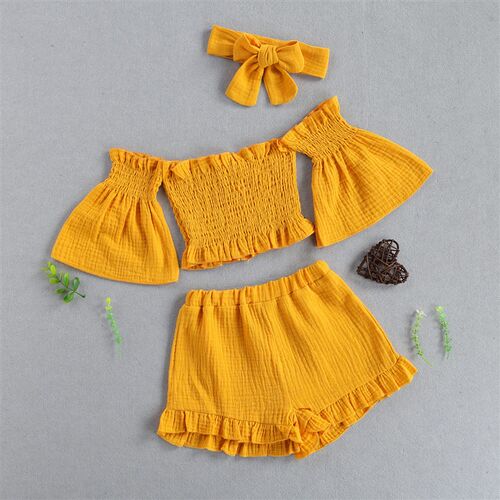 1-6Y Summer Fashion Kid Baby Girls Clothes Sets Short Sleeve