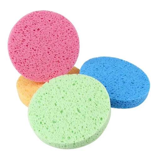 5/10pcs Face Round Makeup Remover Tools Wood Pulp Makeup Bea
