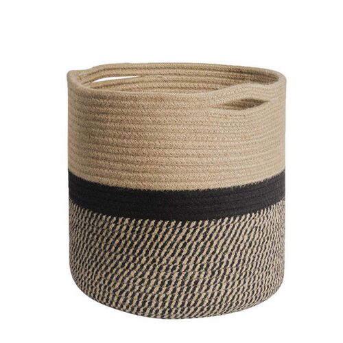 Hand Woven Straw Planter Basket Indoor Outdoor Storage