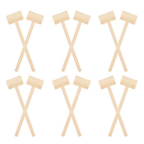 12 Pcs Mini Beat Toy Toddler Toys for Girls Wood Hammer