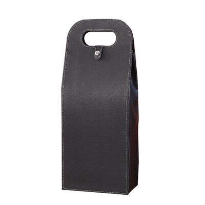 Red wine leather box single gift box tote bag wine packagin