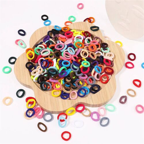 300pcs Girls Colorful Elastic Hair Bands tail Hold Hair Tie