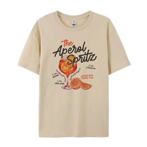 Aperol Spritz Retro Cocktail Graphic Tees Women Cute Alcohol