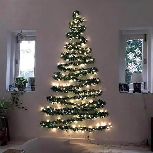 Christmas Vine Lights Lamp DIY Wall Mounted Tree Garland