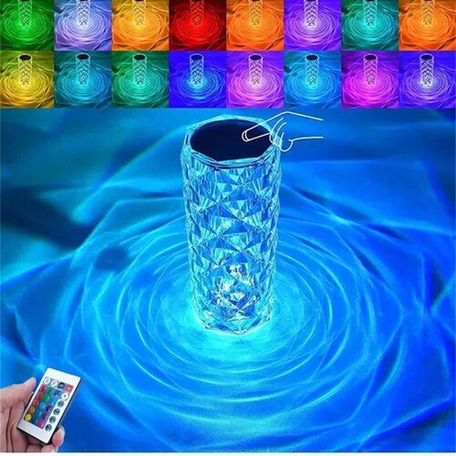 3/16 Colors Crystal Rose Table Lamp LED Rose Light Decoratio
